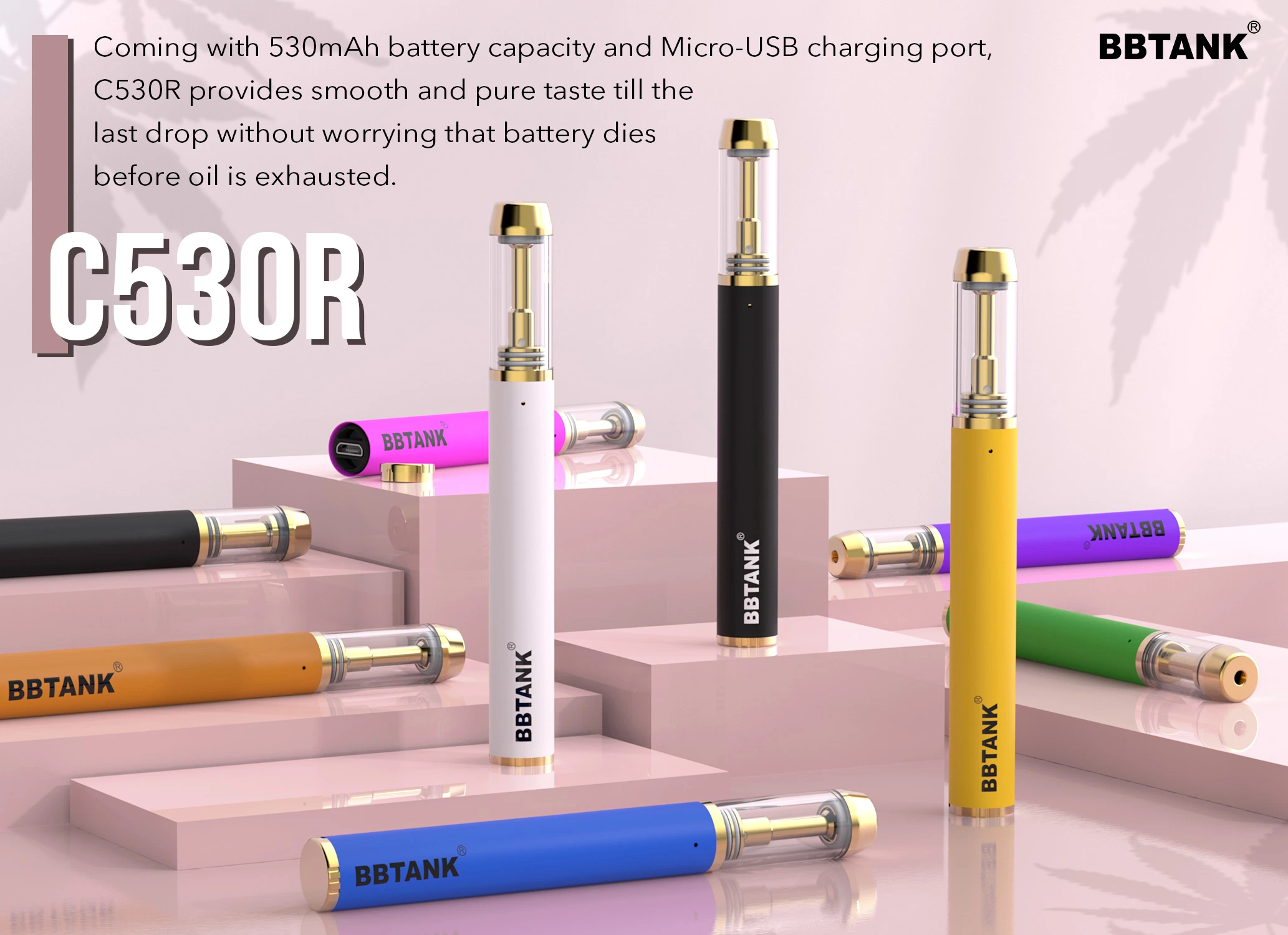 Hot OEM/ODM High Quality 510 C B D / T H C Thread Battery Thick Oil Pen Disposable Vape Pen