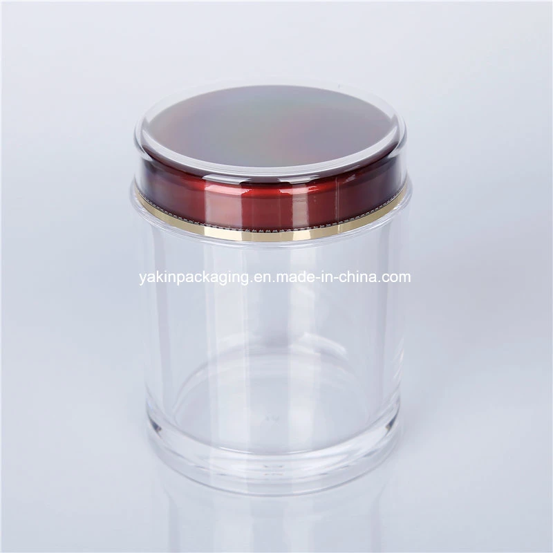 Luxury Plastic Conatiner Round Clear Can for Pearl Powder