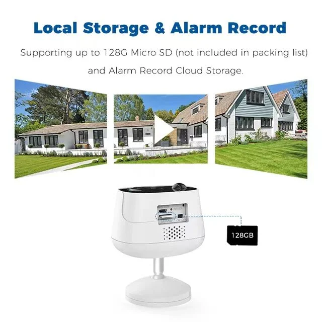 2MP 4G Solar WiFi IP Camera Smart IP Camera Wireless Security PTZ Camera Built-in 18650 Battery PIR Motion Surveillance Tuya Outdoor Smart Home Security Camera