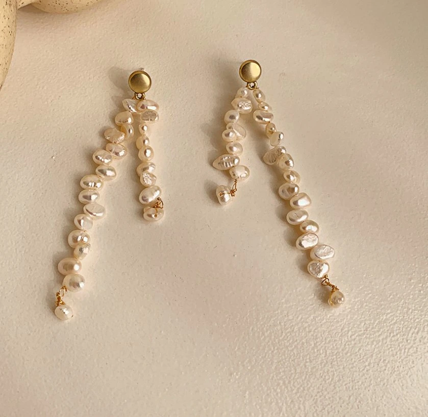 Fashion Natural Pearl Earring Jewelr, Bridal Wedding Vintage Pearl Earring Jewelry, Fashion Accessories