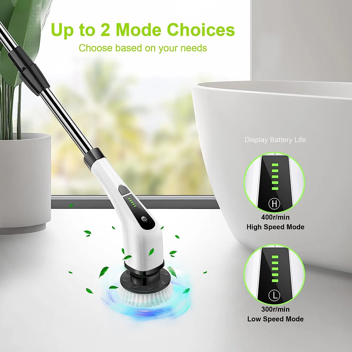 7 in 1 Electric Spin Scrubber Cordless Bath Tub Electric Cleaning Brush