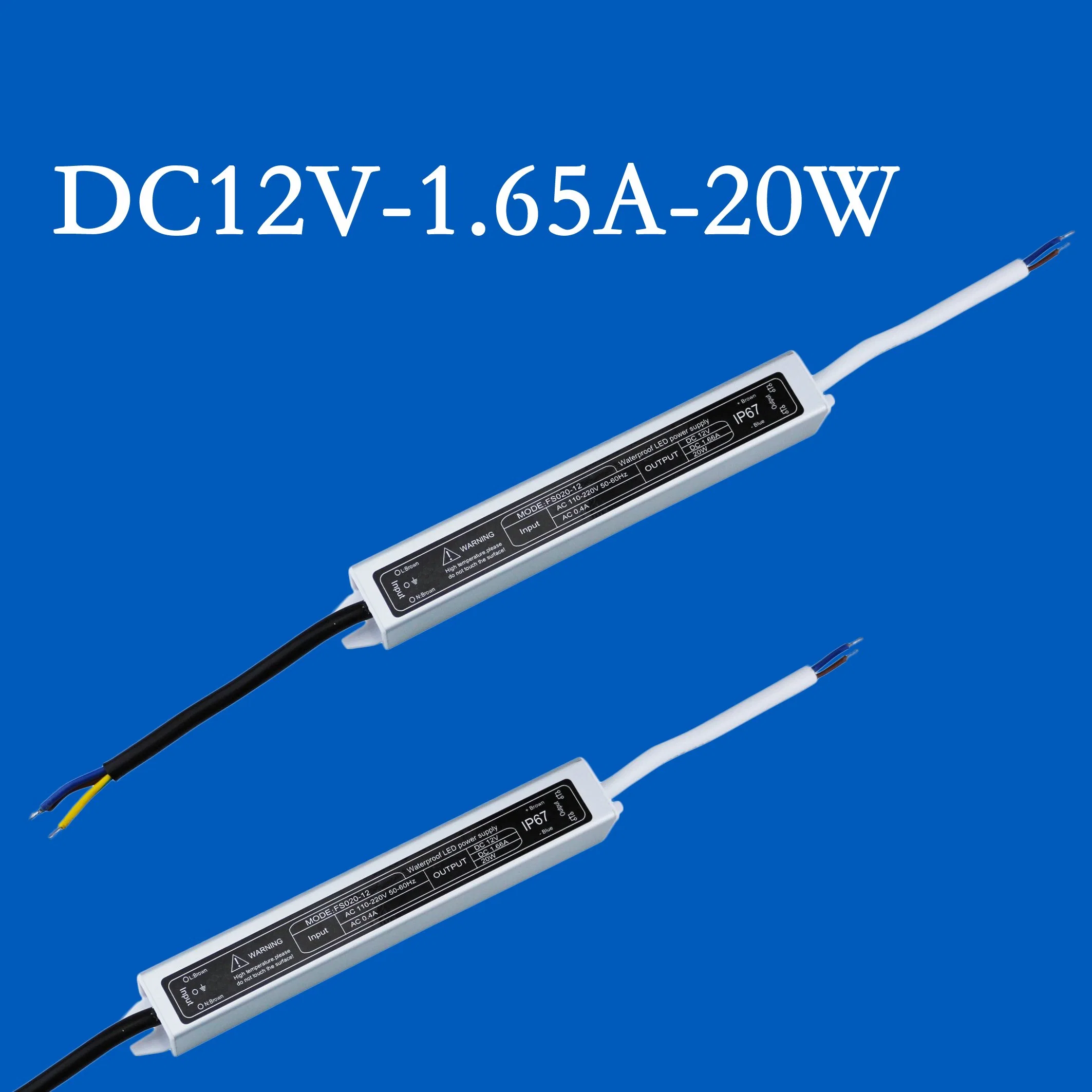 60W IP67 Waterproof AC110V to AC240V DC12V 5A LED Transformer for LED Module/LED Strip