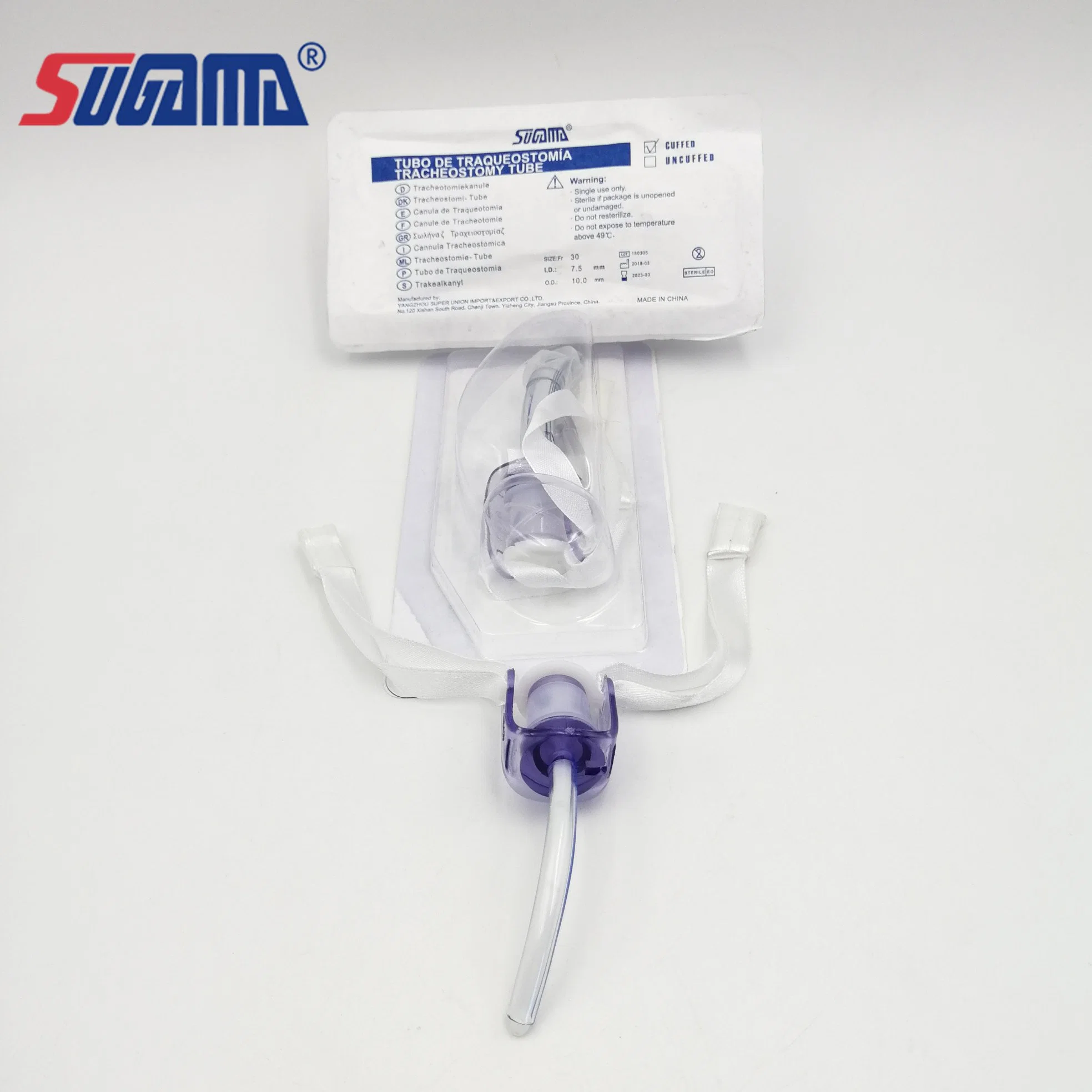 Medical Disposable PVC Tracheotomy Tube with Cuff