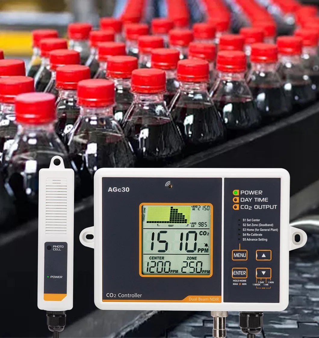 Digital CO2 Monitor/Controller mit 4,5m NDIR Sensor Sondenkabel für Home Factory