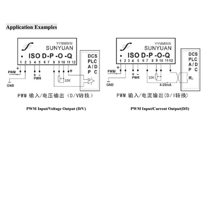 PWM Pulse Signal Transducer Frequency to 4-20mA 0-5V Voltage Transmitter