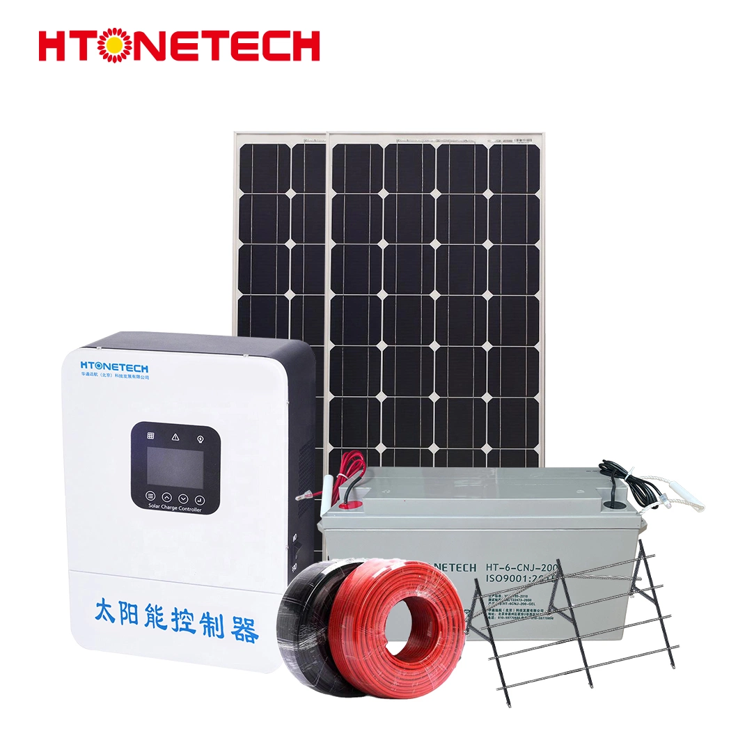 Htonetech 2 kW sistema Solar 48 Volts Off Grid Kits Fábrica China 500 W 800 W 1000 W 1500 W 2023 W 10kw Energia Solar Sistema com estufa Solar Panel