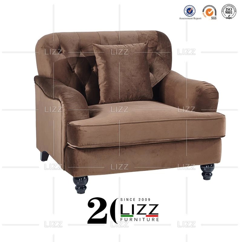 Europäische Büro-Freizeit-Chesterfield-Schnittgewebe-Sofa-Möbel