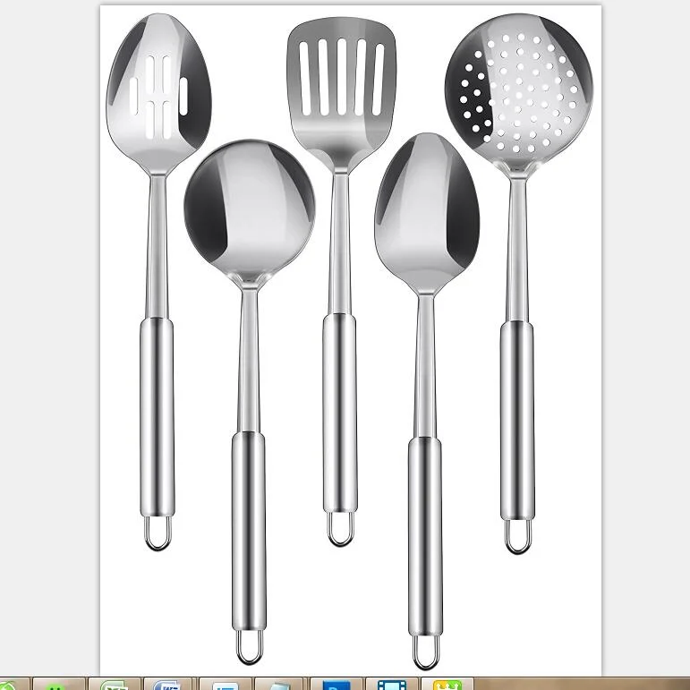Kitchen Utensils Cooking Spatula Soup Spoon Stainless Steel Skimmer Sets