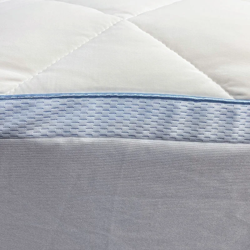 New Product Super Soft Breathable Cooling Fabric White Blue Mesh Decoration Mattress Cover