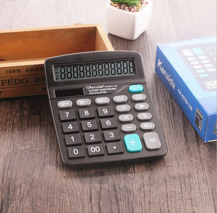 Calculador de simples e prática calculadora portátil de negócios 12 dígitos