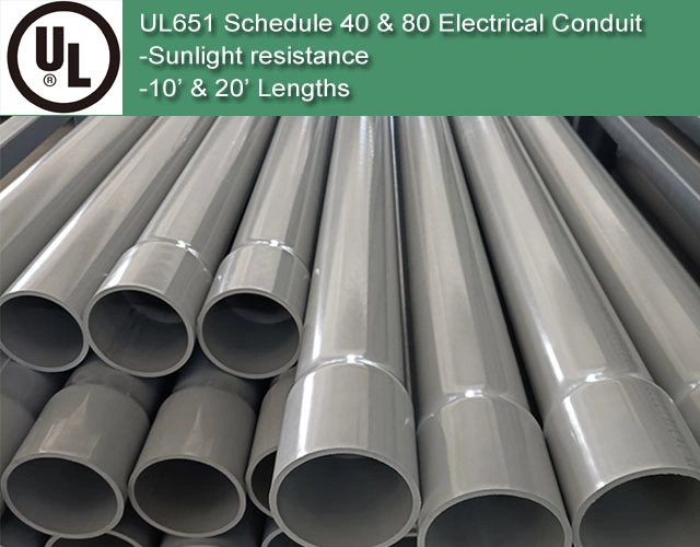 Ctube UL Listed PVC Schedule 40 Conduit 1 1/2 X 10FT