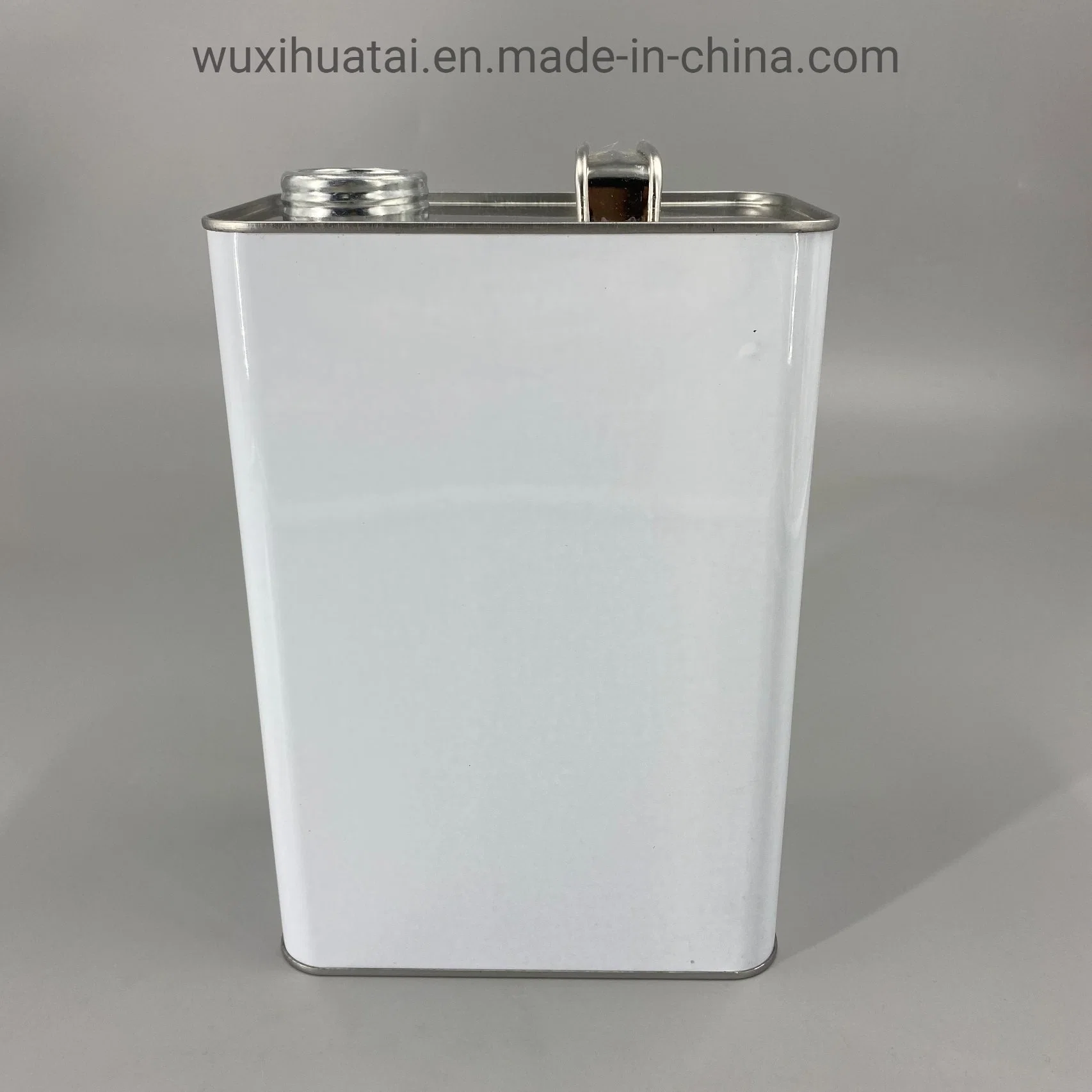 Gallon Square F-Style Tin Can, White Color Container Box Packing The Engine Oil