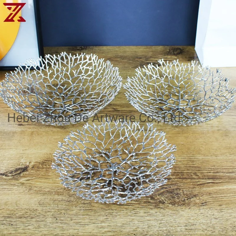 Light Luxury Dry Fruit Plates Metal Base Display Candy Tray for Table Living Room Decoration