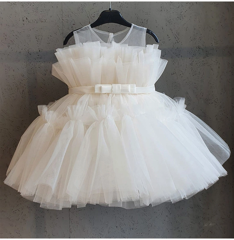 Girls Wear Wedding Dress Puffy Girls Party Garment Baby Ball Gown Sleeveless Gown 7 Colors