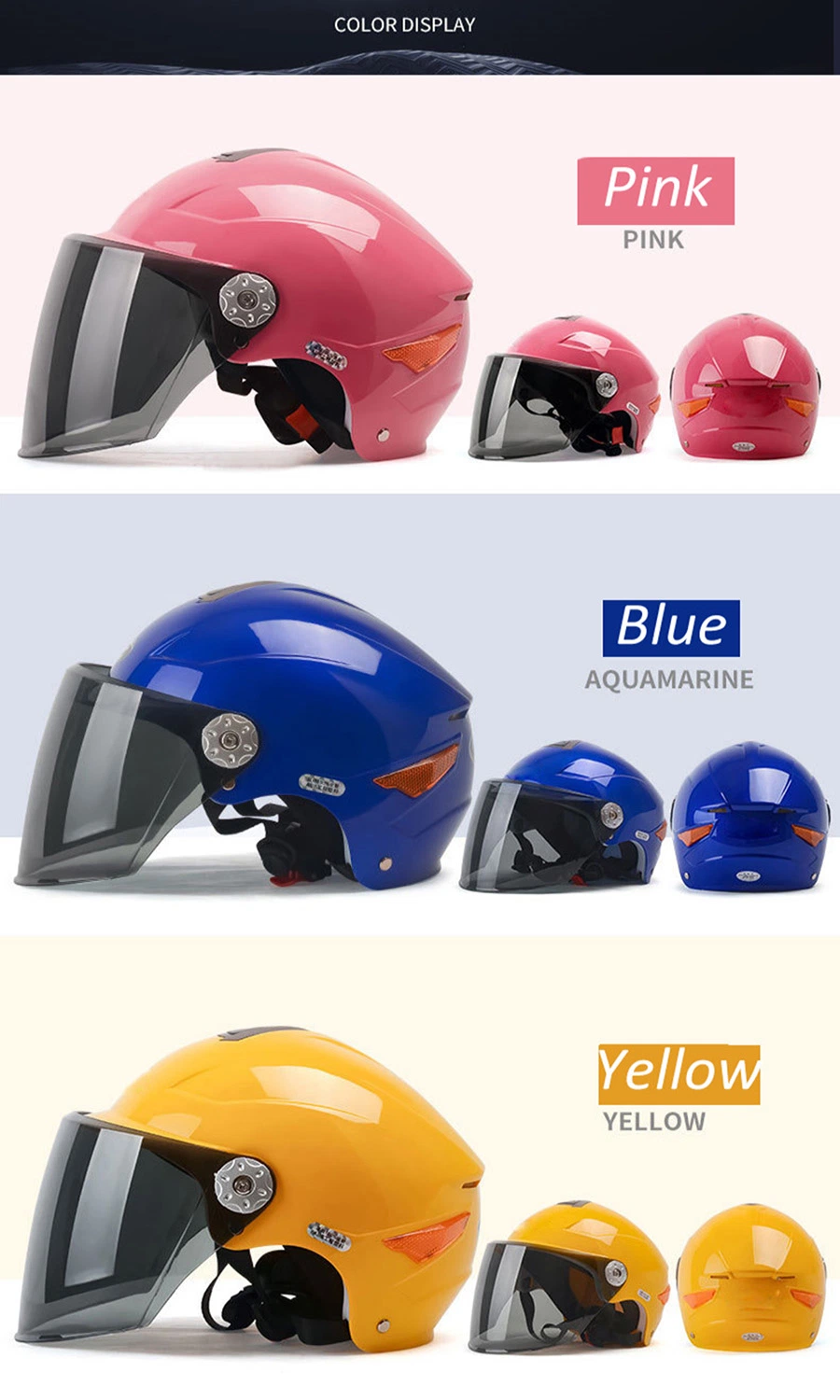 High quality/High cost performance CE Motorcycle Safety Helmet, Double Visors Safety Protective ABS Motorcycle Helmet Four Seasons Scooter Dirt Bike Electric Bicycle Helmets