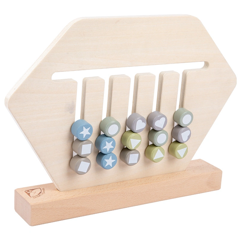 Montessori la pensée logique Jeu Jeu de couleur et de la reconnaissance de formes perles en bois des jouets