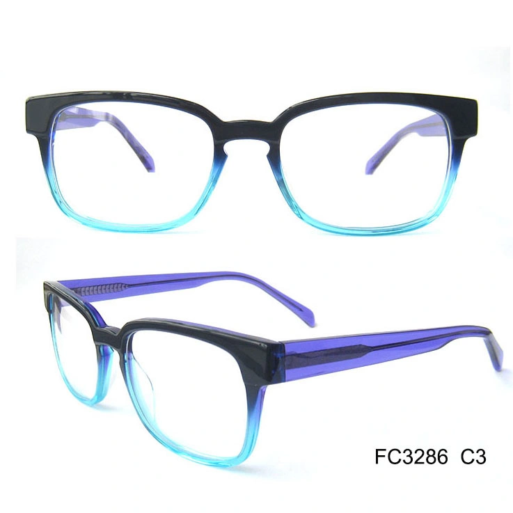 Unisex Gradual Color Acetate Optical Frame Glass