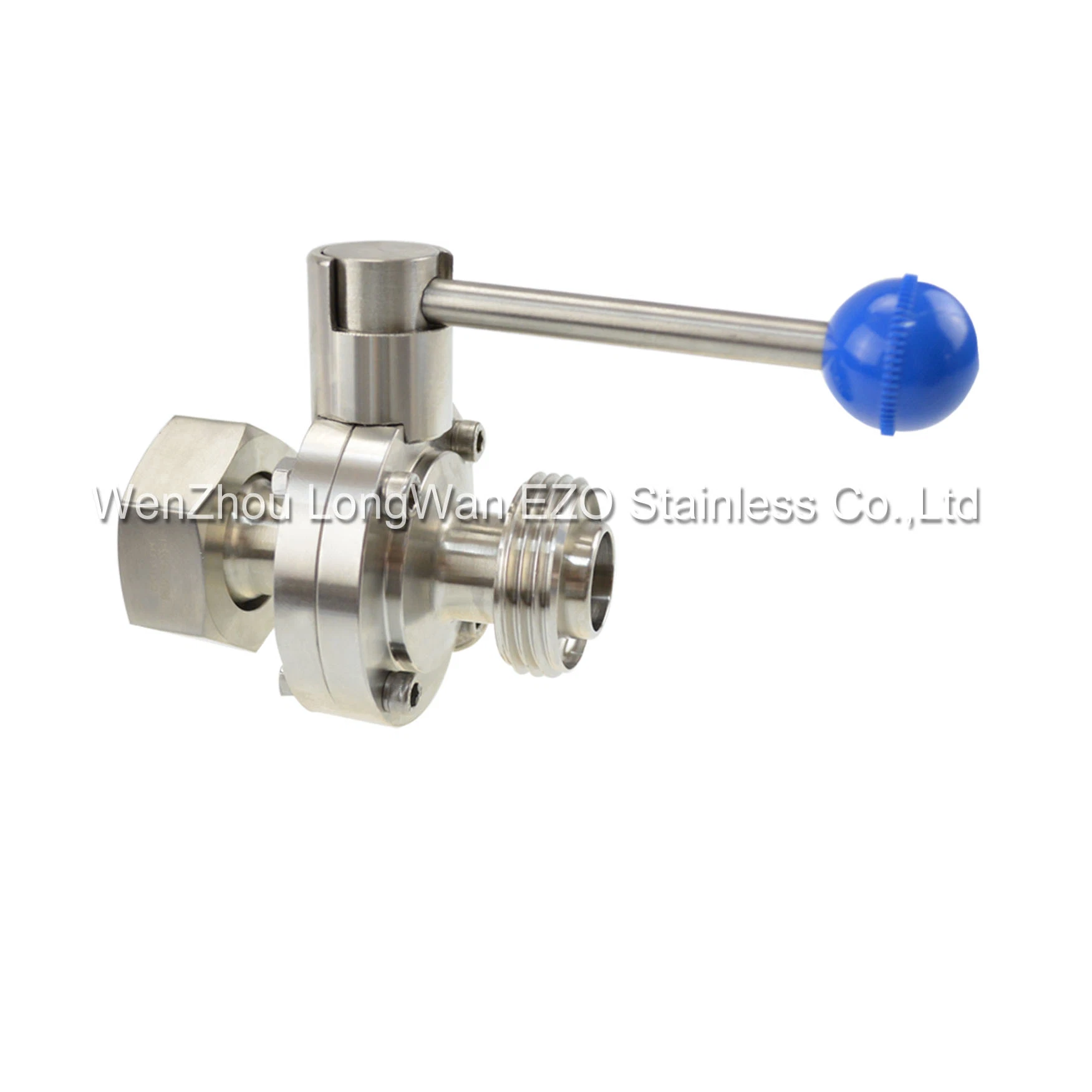 Stainless Steel Food Processing Manual Clamped Butterfly Valves with Round Handle (JN-BV 1008)