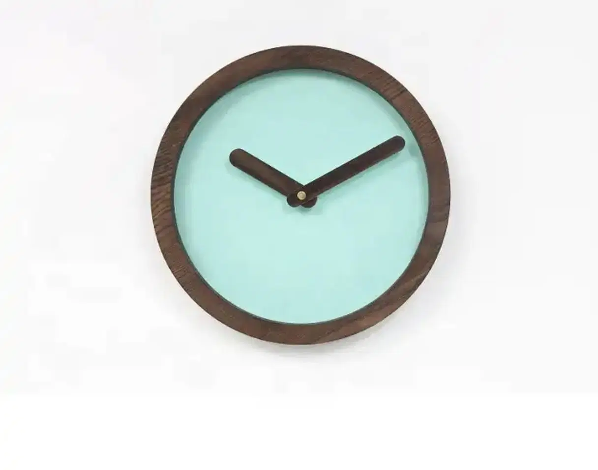 Large silent Unique Rustic Modern Wooden Wall Clock Decor Home Office