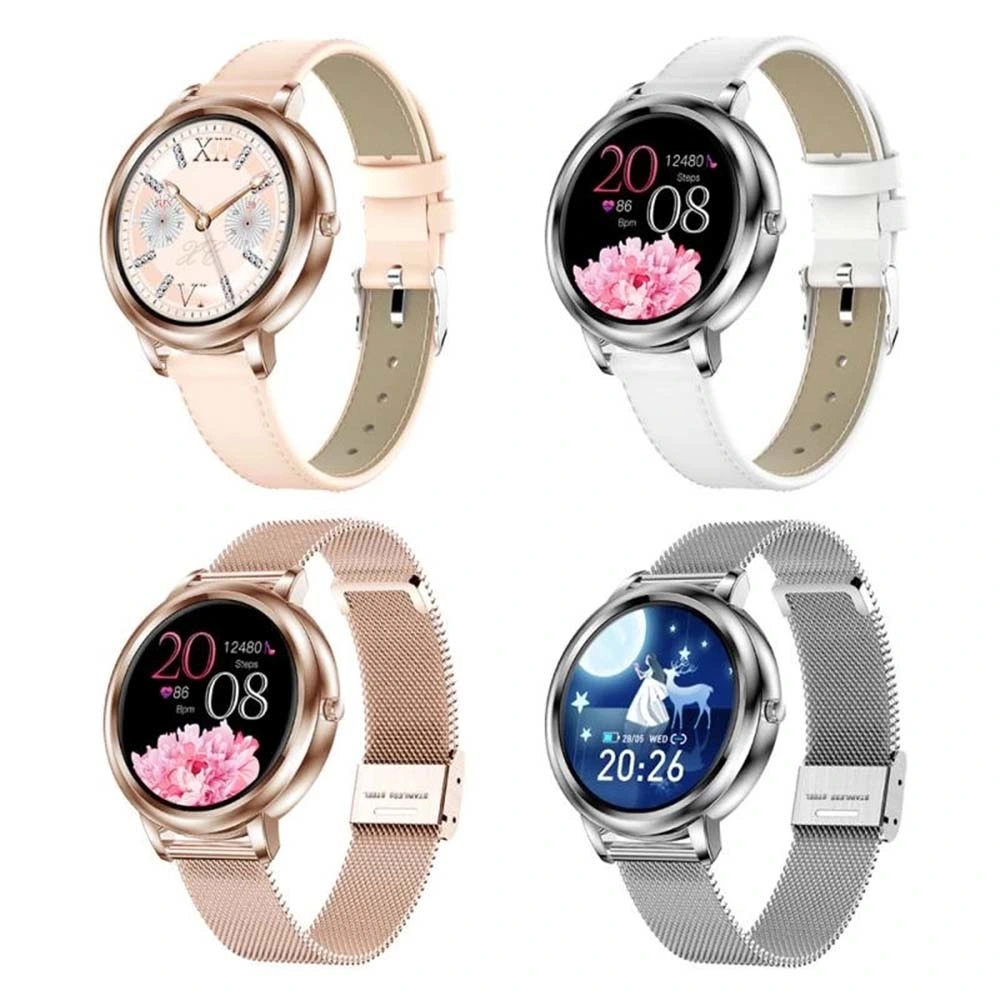 Mk20 Lady Care Full Touch Round Screen Customize Dials Smartwatch