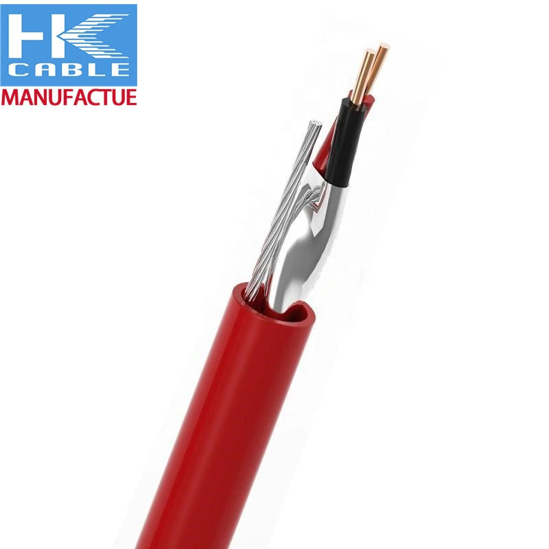 Fplr Riser Rated Fire Alarm Cable Solid Stranded Copper Shielded PVC Red 4c 4 Conductor UL Listed Security Systems 18AWG 22AWG