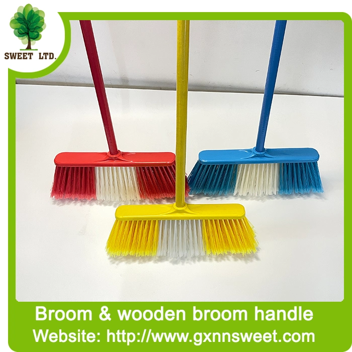 Household Items Cleaning Tools Plastic Brush Mop Broom with Sticks