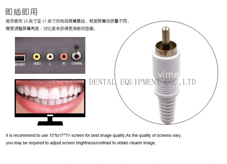 Mini AV/Video Output Dental Wired AV Intraoral Camera Rechargeable