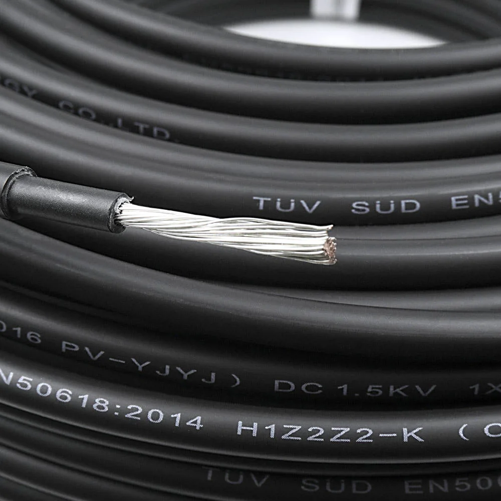 Solar PV Cable 2.5mm2 14AWG TUV Approval Power Cable Tinned Copper XLPE Insulated PV Panel Wire