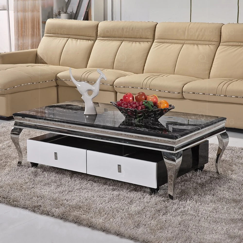 Home Furniture Glass Coffee Table Stainless Steel Furniture
