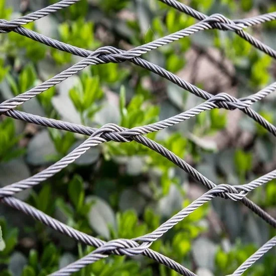 Zoo Bird Aviary Metal flexible cable de cuerda de alambre de puntera tejida a mano Malla de cerco aves de corral animales Seguridad Jardín Barrera de Red