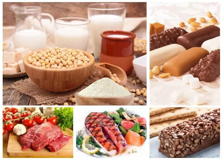 La proteína de alta calidad del ingrediente alimentario de aislar la proteína de soya en polvo vegana orgánica no OMG aislar la proteína de soya 90% para la industria alimentaria el pan de carne/proteína aislada de soja