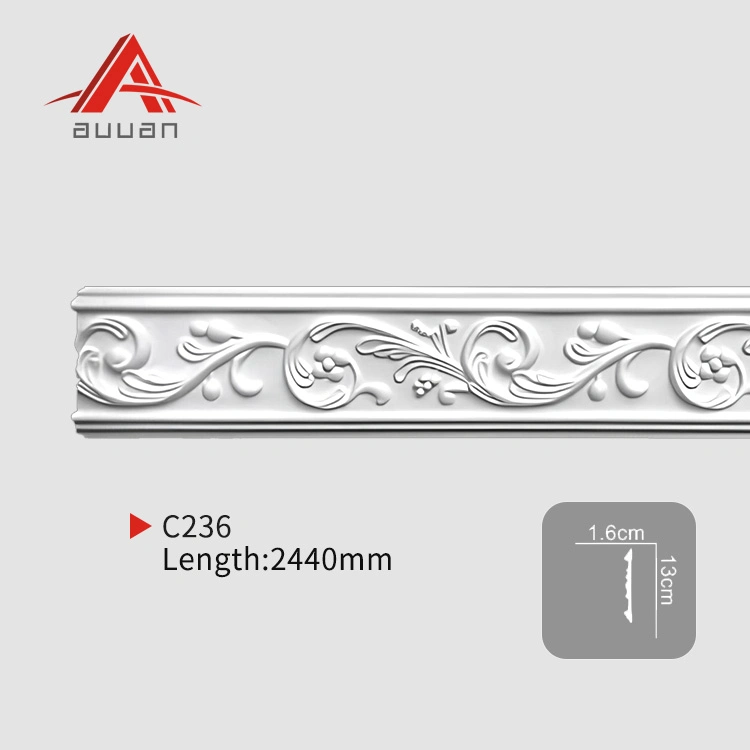 Factory Wholesale Plastic Cornice Decorative PU Molding Polyurethane Corner Molding for Ceiling