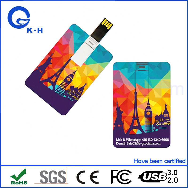 Carte d'affaires ABS Périphérique de stockage USB à mémoire flash 2 Go 4 Go