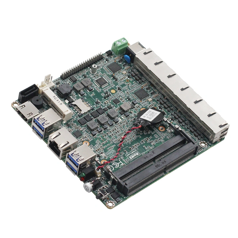 Onboard I7-6500u Mobile Intel 6th Processor Mini Mainboard 6*LAN Dual Channel DDR4 1*Mini-Pcie Nano Motherboard