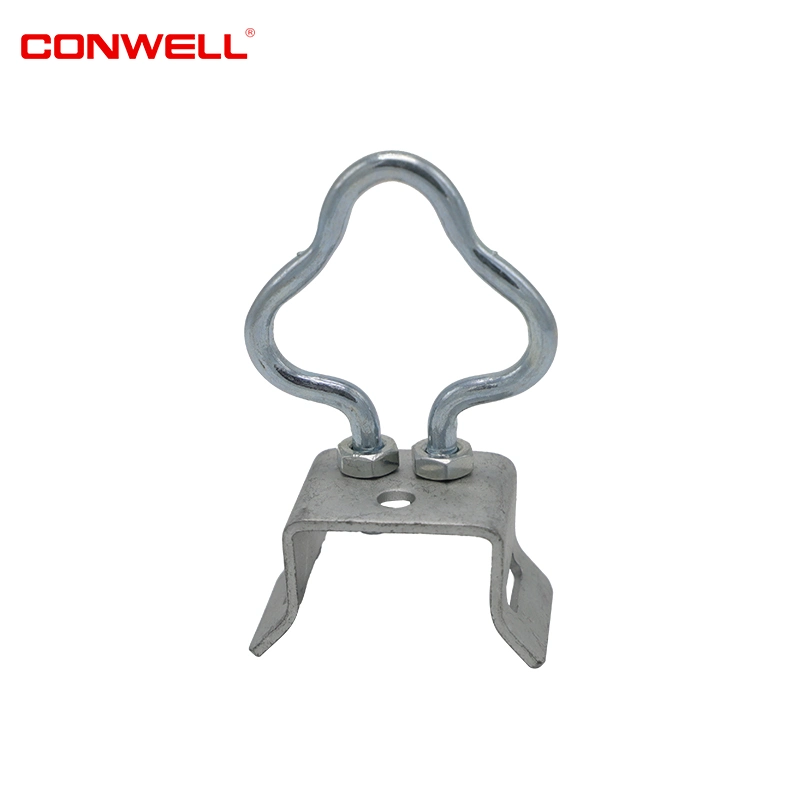 FTTH Drop Cable Clamp Steel Galvanized Coating Cable Bracket