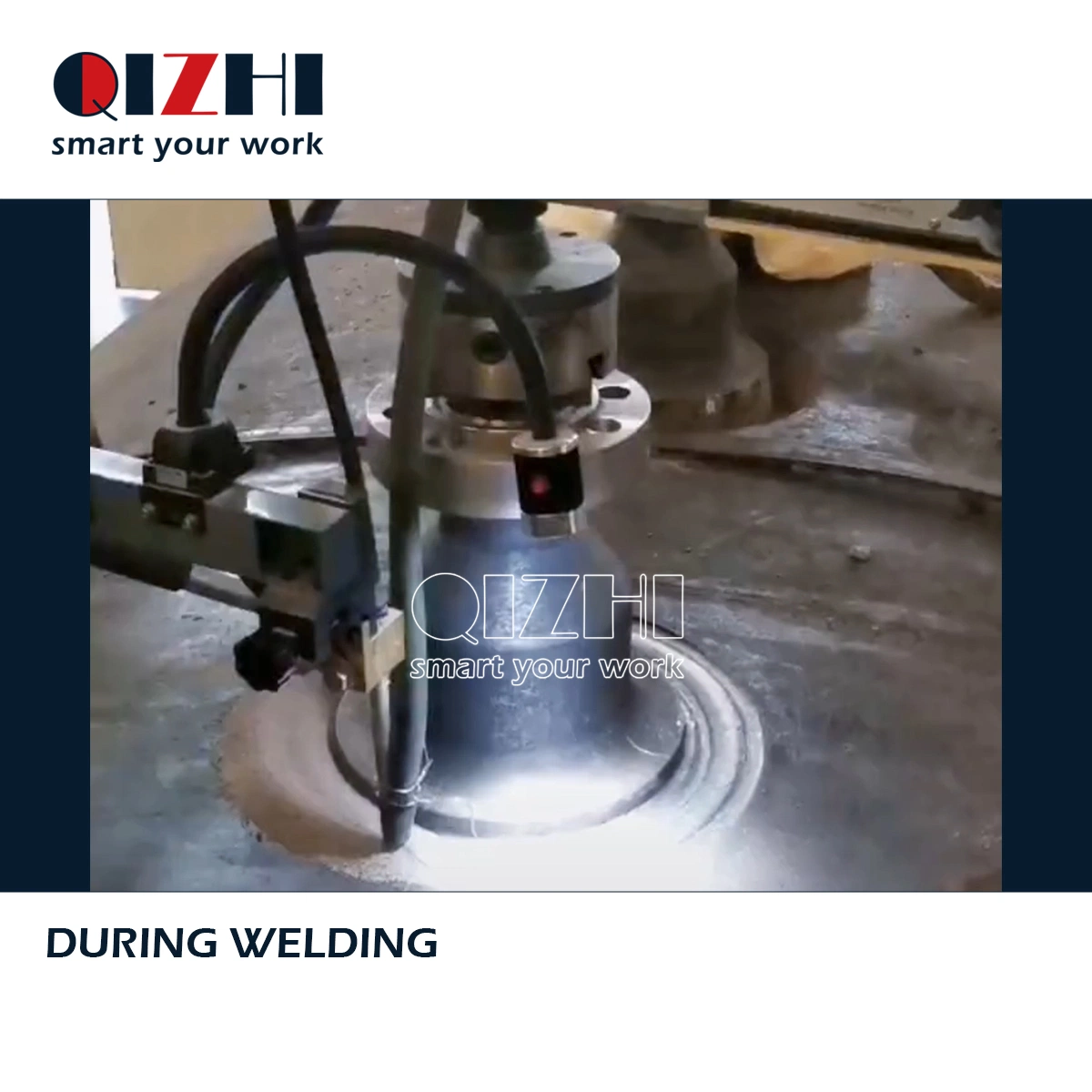 CNC Qizhi vasija de presión y la boquilla de la caldera de la máquina de soldadura automática