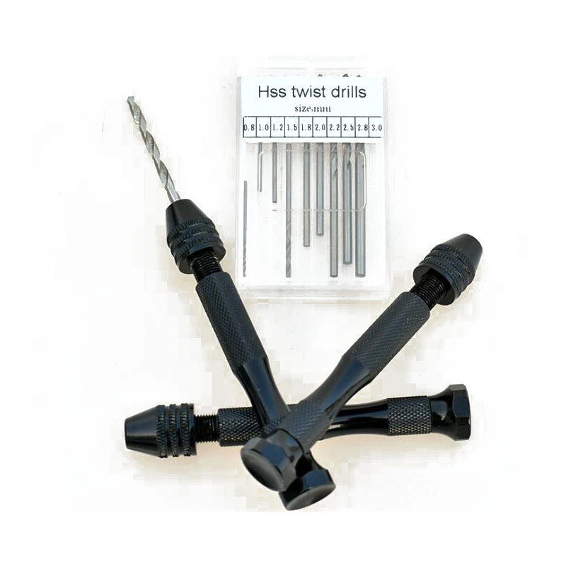 Hand Drill Aluminum Alloy with Twist Bits Set Ci12063