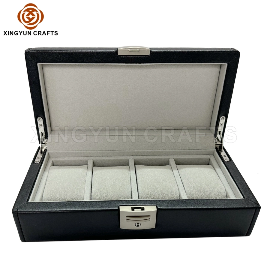 Fashionable Wooden Watch Collection Jewelry Package Box Customized Black Watch Display Boxes