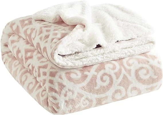 Comfort Ultra suave y acogedor Sherpa mantas reversible para Sofá y cama