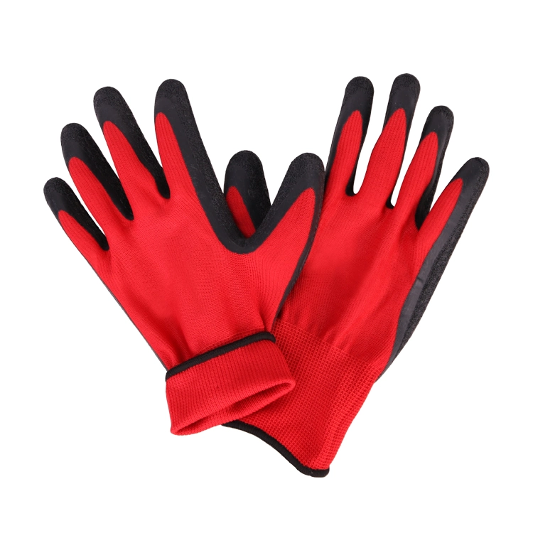 Guantes de látex de poliéster Xingyu ondulada/Jardín Guantes Guantes/Mano con gran agarre