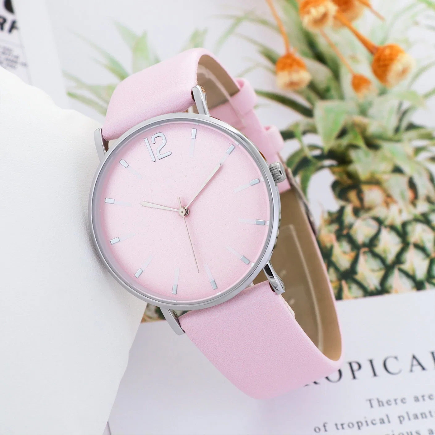 Water Resistant Leather Strap Women Quartz Watch Gift Watches