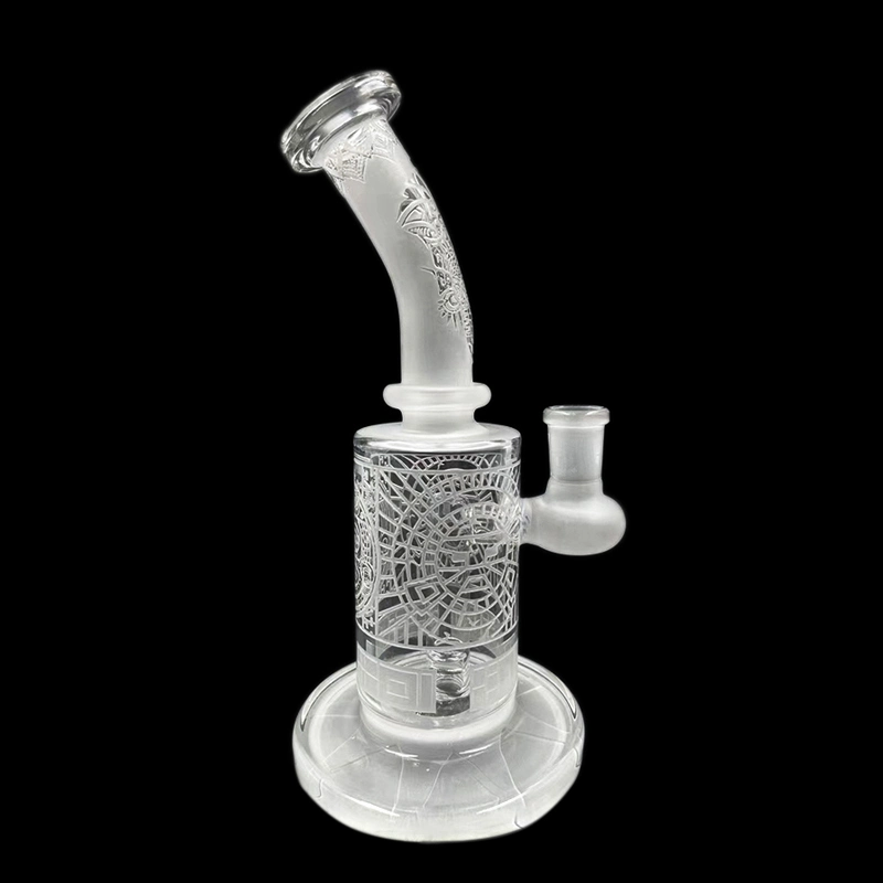 Sirui Smoking Set Glass Pipes Glass Art Sand Blast with Quartz Banger Ice Crack Base Concentrate Rig Ash Catcher Glass Smoking Water Pipe