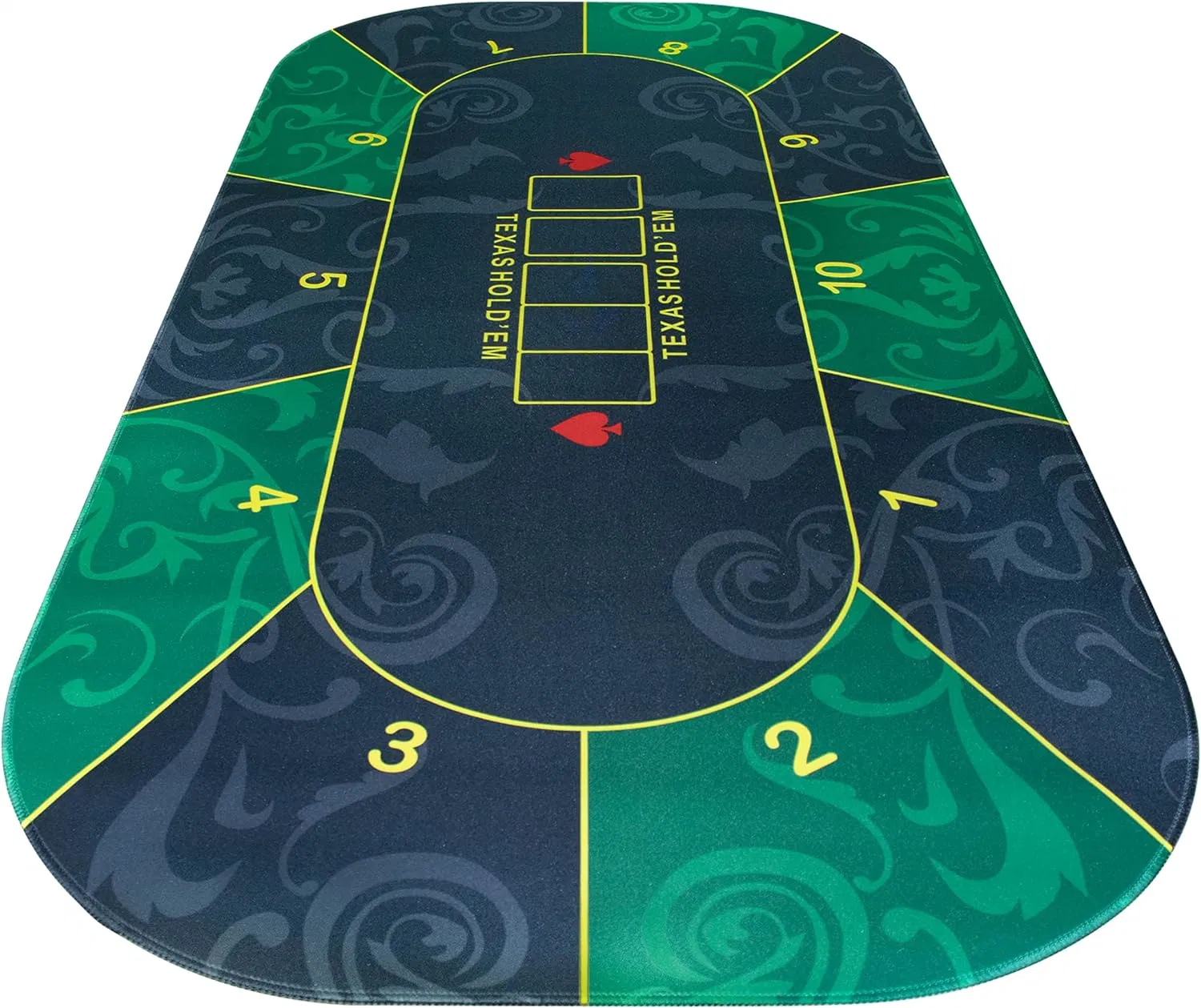 100% Customized Design Rubber Board Game Poker Table Mat Texas Hold'em Poker Pad