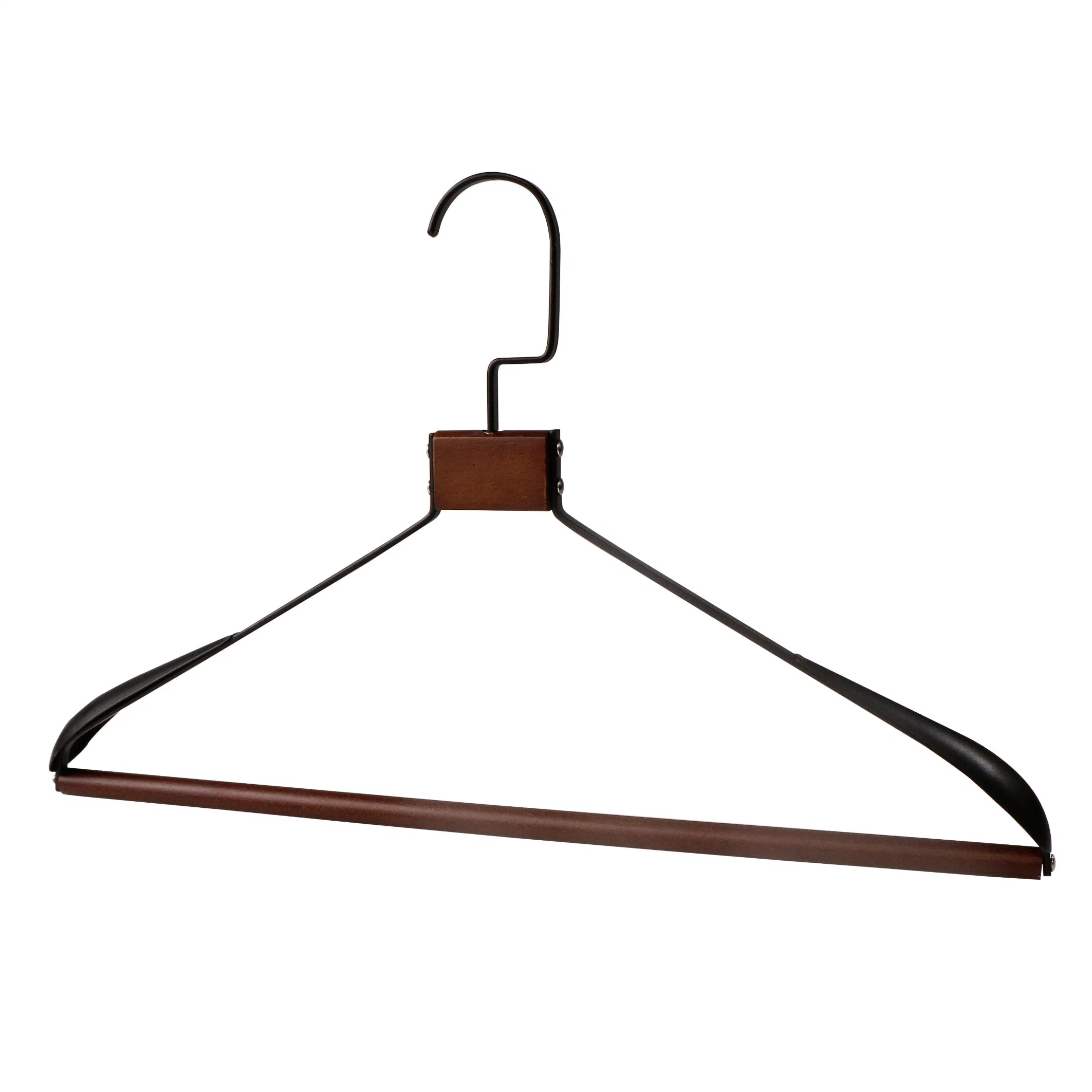 Factory Wholesale New Design Metal Wood Clothing Hanger High Quality Luxury Suits Wood Hanger for Display