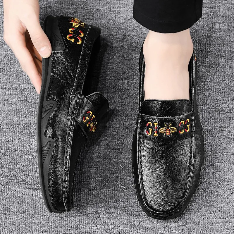 Zonxuanmen Freizeitschuhe Mode Herren Schuh Handgemachte Wildleder Echtes Leder Herren Loafers Mokassins Slip auf Herren Wohnungen Männlich Fahrschuhe