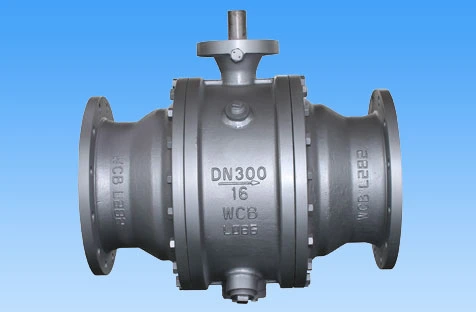 Casted Steel Wcb Flanged Three Piece Trunnion Pipeline Ball Valve