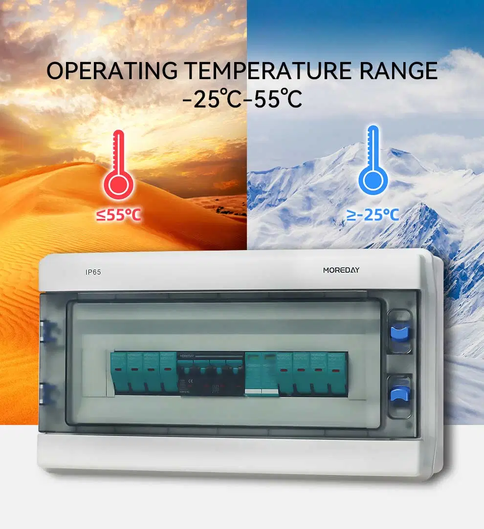 Cuadro de combinador de arreglos fotovoltaicos 1000V 1500V 4 6 8 10 12 14 16 cuerdas en 1 salida de la salida de la ensambladura del panel solar Caja de distribución para sistema Solar