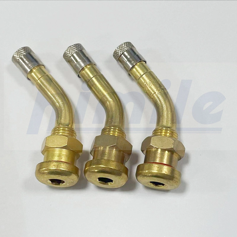 Himile Car Tires Auto Accessory 58MS Tubeless Clamp In Copper/Brass Air Inflator Tire Valve For Truck And Bus.