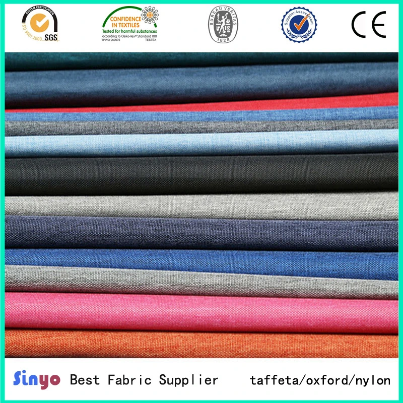 Top Sale PU/ PVC Plastic 600d Linen Imitation Polyester Fabrics for Trolley Bags and School Kids Backpacks