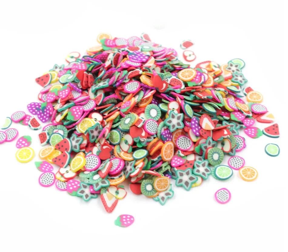 Nail Art Charmes de fruits pour Slime Charms Accessoires Décoration bricolage moelleux outre dans un mucus jouets Slime remplissage sable